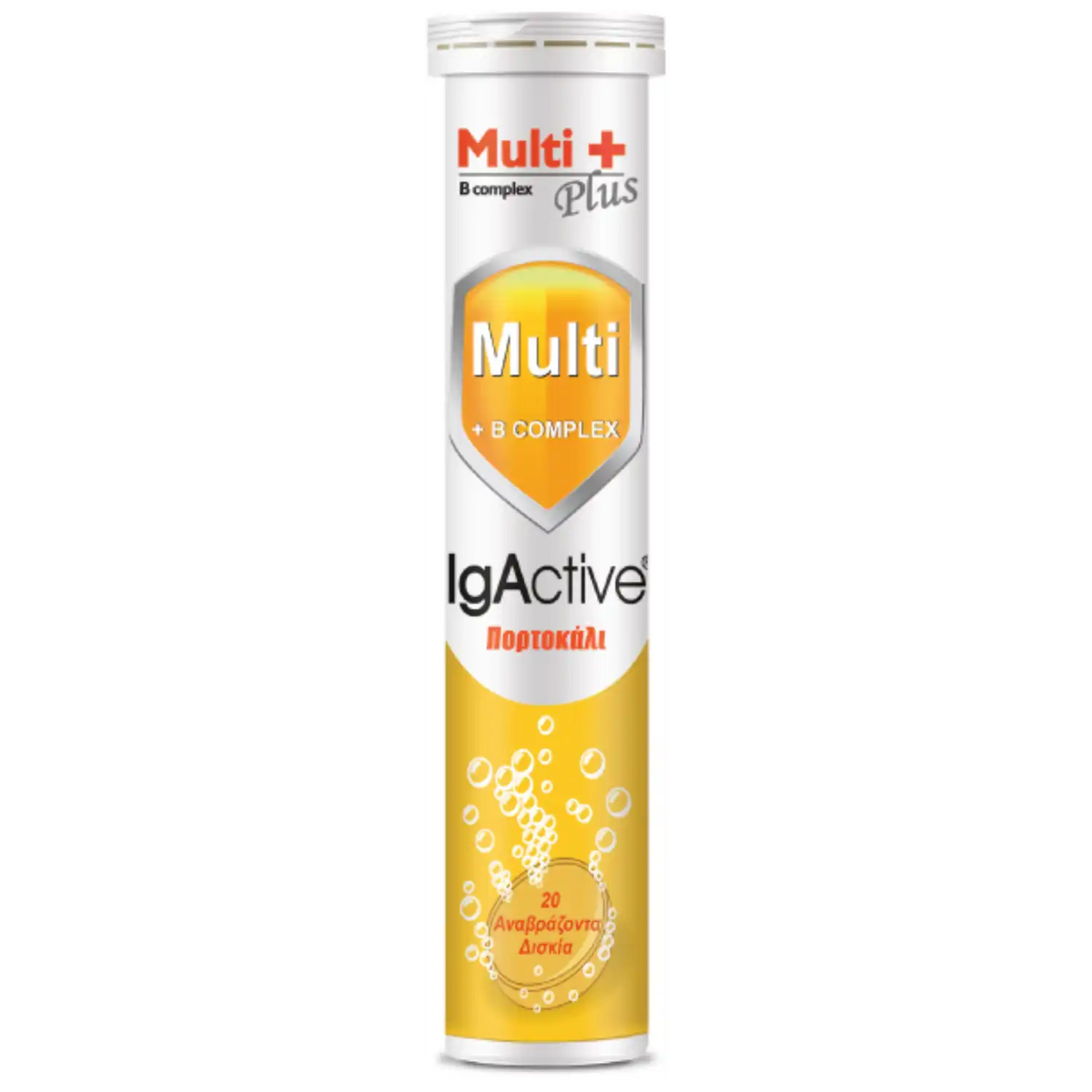 IgActive Multi + B Complex Πολυβιταμίνη & Σύμπλεγμα Β - 20 Αναβράζοντα Δισκία
