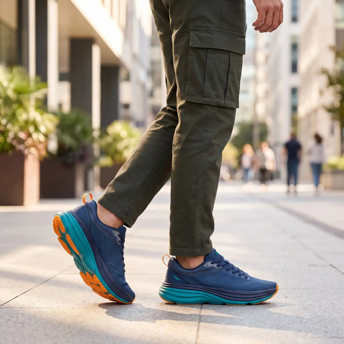 Ανδρικά ανατομικά sneakers Paredes Benifaió μπλε σε φυσικό βάδισμα και καθημερινή χρήση – lifestyle λήψη