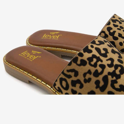 Level Anatomic 1176 Γυναικείες Ανατομικές Παντόφλες Animal Print Λεοπάρ
