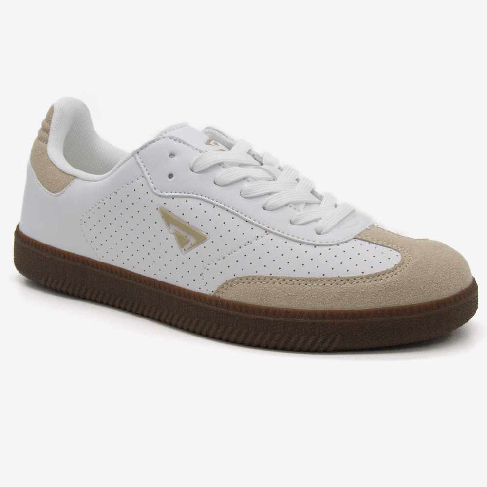 Level Anatomic 3148 Γυναικεία Ανατομικά Παπούτσια Sneakers με Σουέτ Λεπτομέρειες Λευκά - Μπεζ