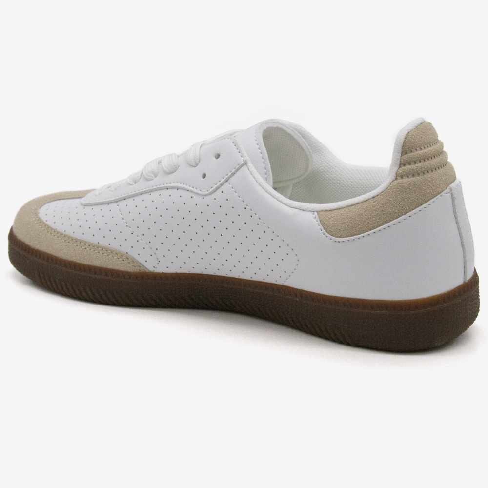 Level Anatomic 3148 Γυναικεία Ανατομικά Παπούτσια Sneakers με Σουέτ Λεπτομέρειες Λευκά - Μπεζ
