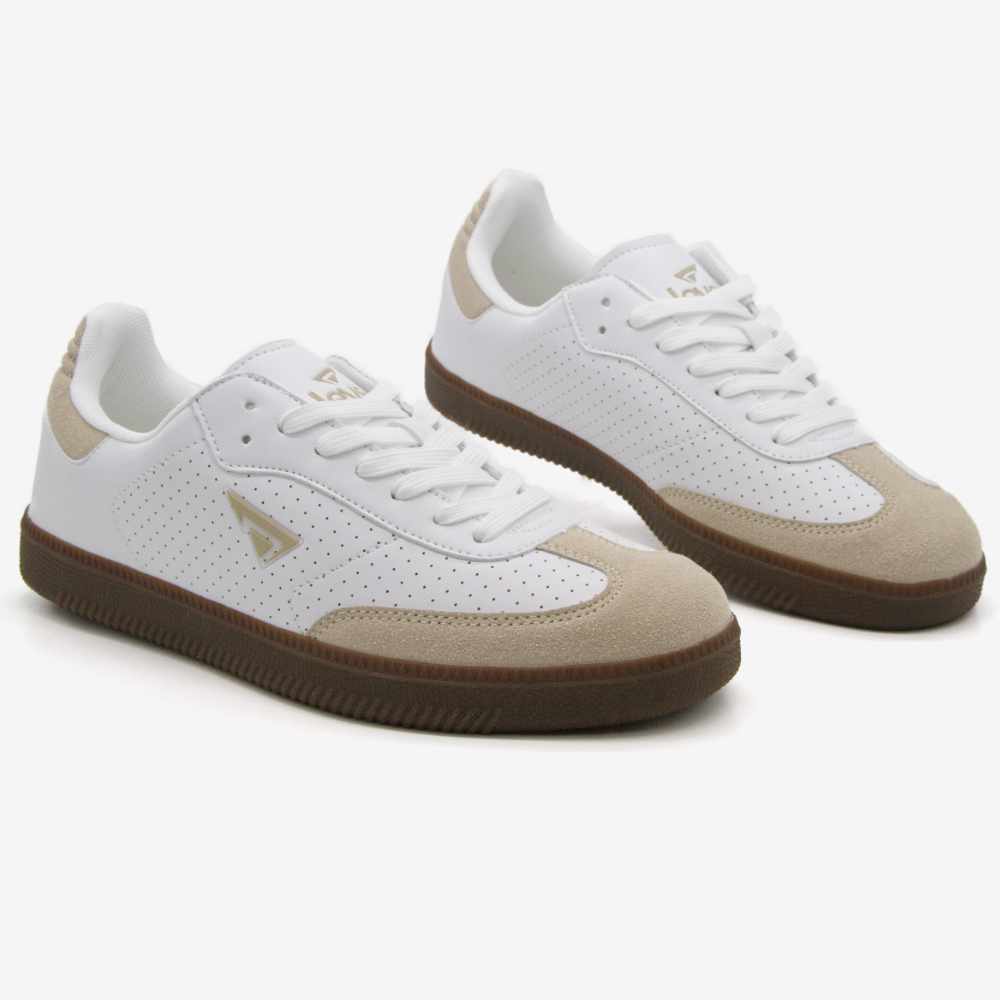 Level Anatomic 3148 Γυναικεία Ανατομικά Παπούτσια Sneakers με Σουέτ Λεπτομέρειες Λευκά - Μπεζ