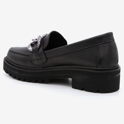 Level Anatomic 6571 Γυναικεία Ανατομικά Παπούτσια Loafers Δερμάτινα Μαύρα