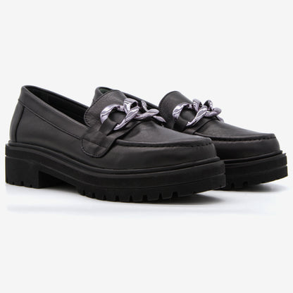 Level Anatomic 6571 Γυναικεία Ανατομικά Παπούτσια Loafers Δερμάτινα Μαύρα