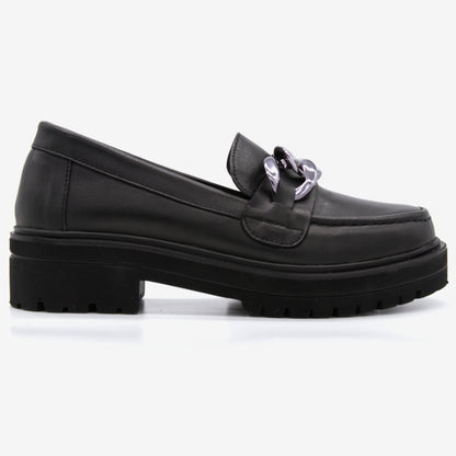 Level Anatomic 6571 Γυναικεία Ανατομικά Παπούτσια Loafers Δερμάτινα Μαύρα