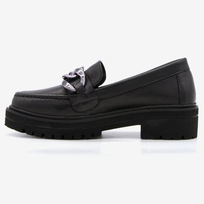 Level Anatomic 6571 Γυναικεία Ανατομικά Παπούτσια Loafers Δερμάτινα Μαύρα
