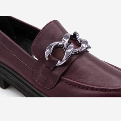 Level Anatomic 6571 Γυναικεία Ανατομικά Παπούτσια Loafers Δερμάτινα Μπορντό