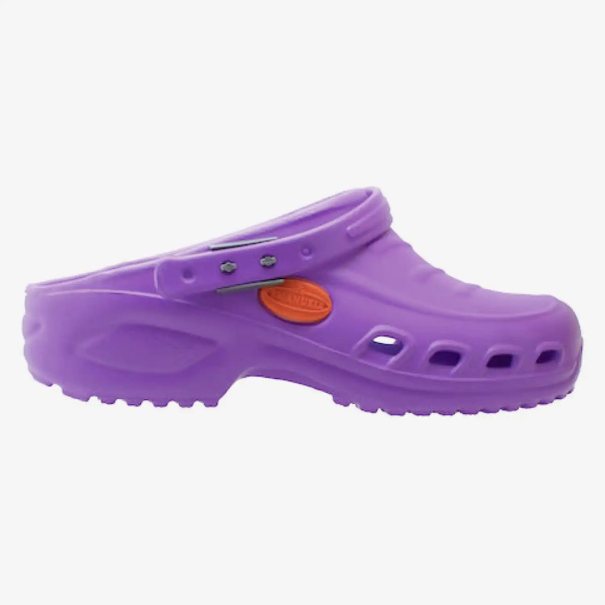 Πλαϊνή προβολή για το μωβ unisex ανατομικό σαμπό εργασίας Emanuele Zero Gravity.