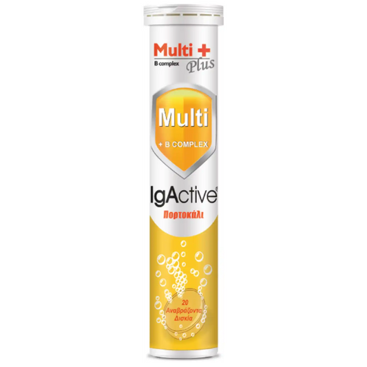 IgActive Multi + B Complex Πολυβιταμίνη & Σύμπλεγμα Β - 20 Αναβράζοντα Δισκία