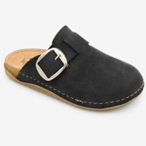 Level Anatomic 4108 Γυναικείες Ανατομικές Παντόφλες με Αγκράφα Μαύρες