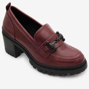 Level Anatomic 6598 Γυναικεία Παπούτσια Loafers με Τακούνι Μπορντό