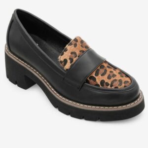 Level Anatomic 6603 Γυναικεία Παπούτσια Loafers με Τακούνι Λεοπάρ