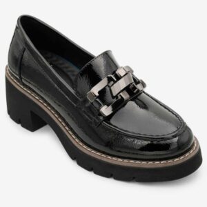 Level Anatomic 6604 Γυναικεία Παπούτσια Loafers με Τακούνι Μαύρα